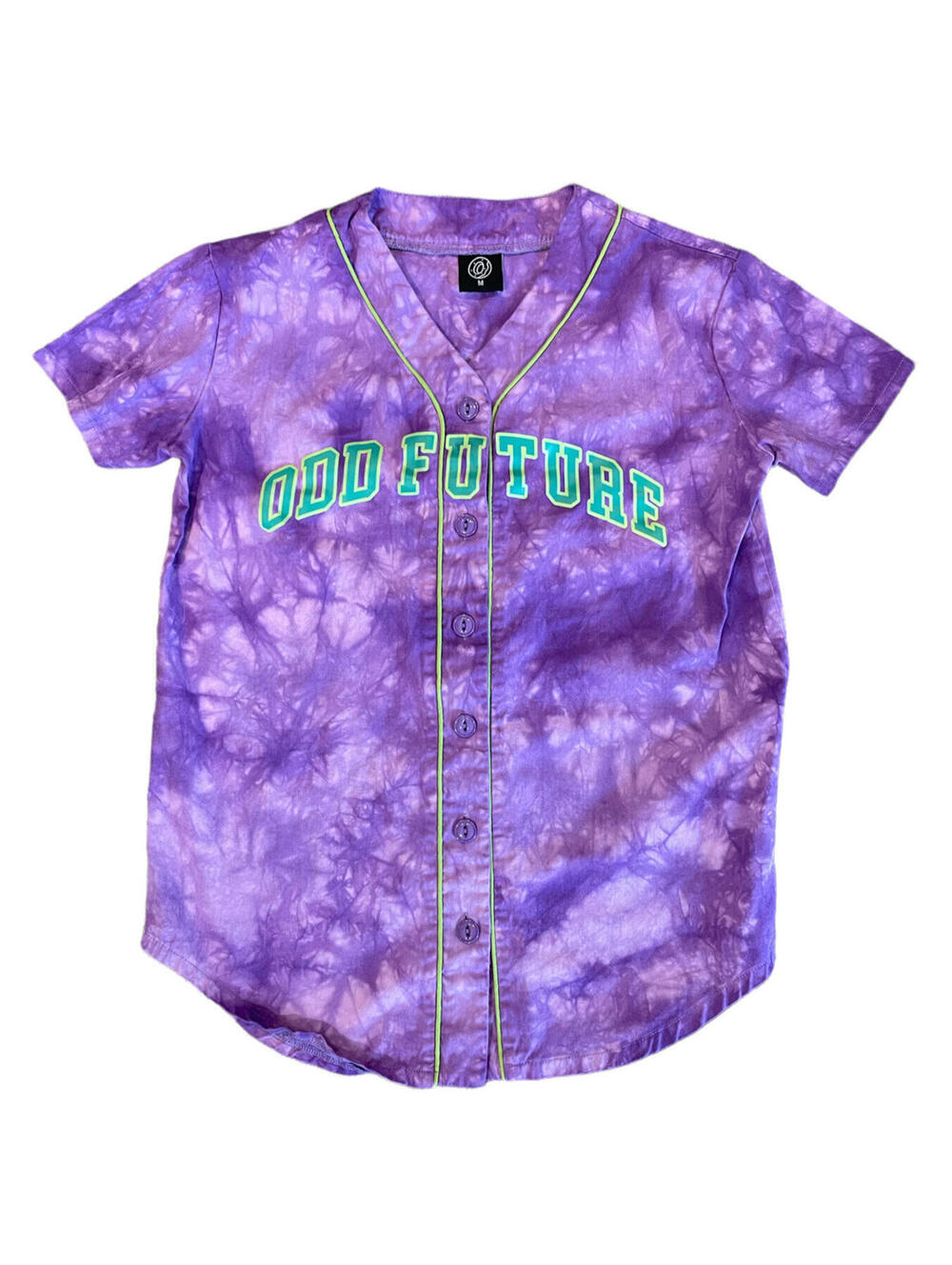 Odd Future Women's Baseball Jersey OFWGKTA Purple Tie Dye Size Medium Vintage